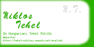 miklos tehel business card